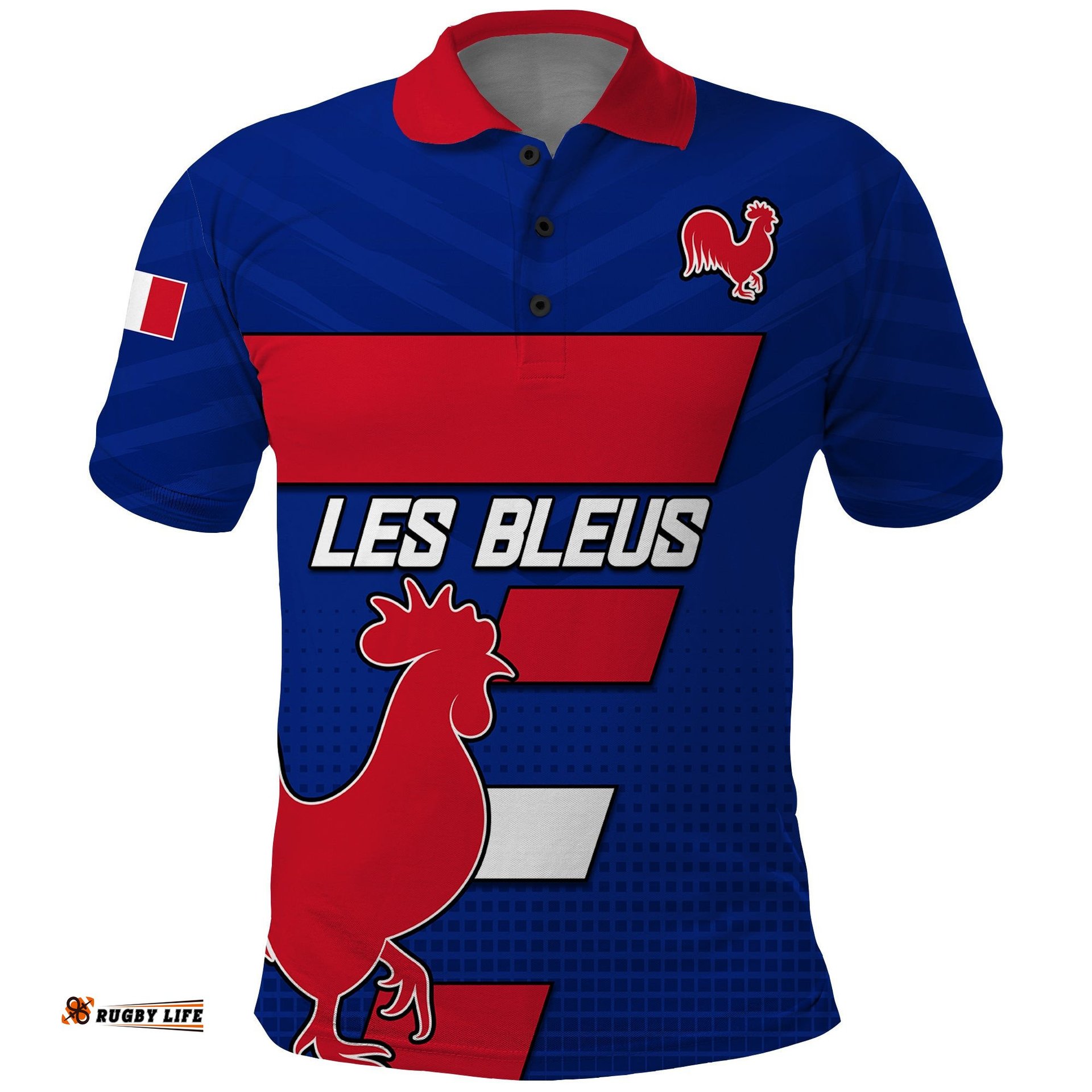 France Rugby 7s Come On Les Bleus Polo Shirt Amazing Aussie