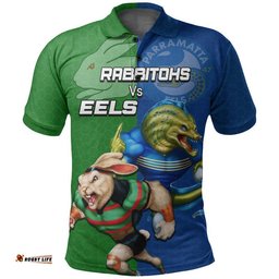 Eels And Rabbitohs Rugby Polo Shirt Amazing Aussie