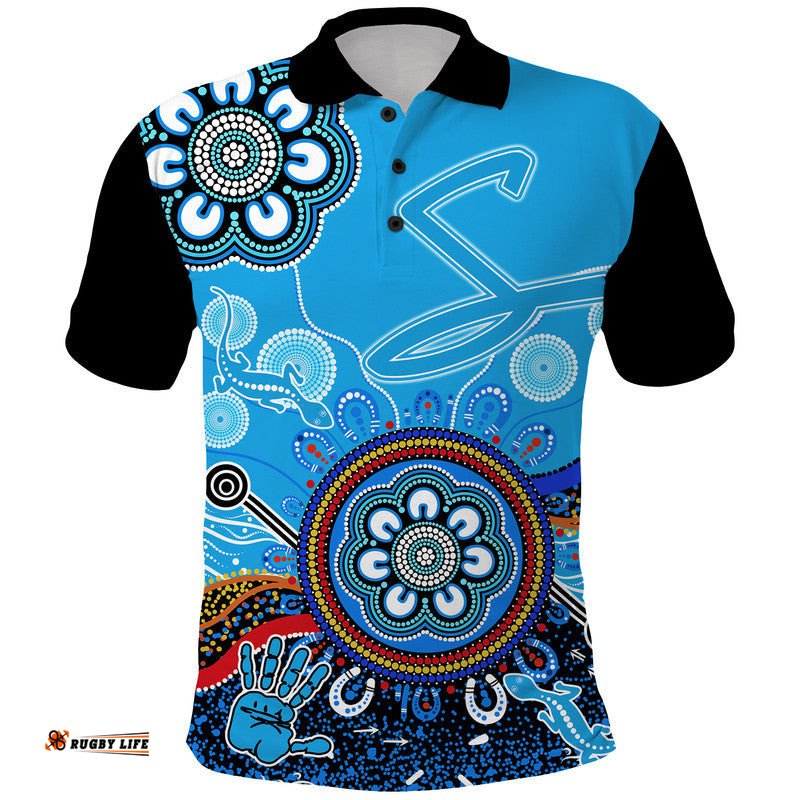 Custom Personalised Adelaide Strikers Polo Shirt Cricket Indigenous Aboriginal Lizard Version Amazing Aussie