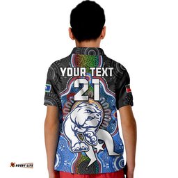 Custom Personalised Western Bulldogs Football NAIDOC Week Polo Shirt Indigenous Amazing Aussie