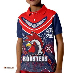 Custom Personalised Sydney Roosters Boomerang Aboriginal Polo Shirt Amazing Aussie