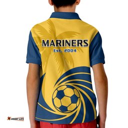 Central Coast Football Polo Shirt A League Men Mariners 2004 Palm Tree Simple Style Amazing Aussie