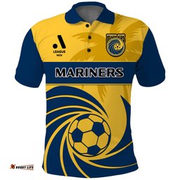 Central Coast Football Polo Shirt A League Men Mariners 2004 Palm Tree Simple Style Amazing Aussie