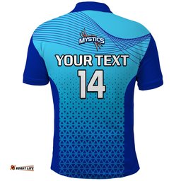 Custom Text And Number Aotearoa Netball Polo Shirt Northern Mystics 2023 ANZ Premiership Amazing Aussie