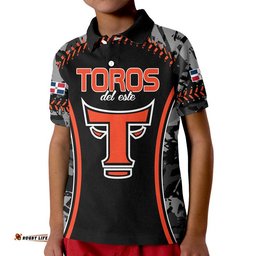 Dominican Toros De Este Baseball Stitches Polo Shirt Black Amazing Aussie