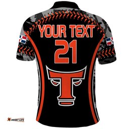 Dominican Toros De Este Baseball Stitches Polo Shirt Black Amazing Aussie