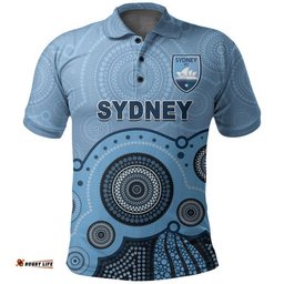 Custom Personalised And Number Sydney Football Polo Shirt Aboriginal Amazing Aussie