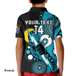 Custom Text And Number Port Adelaide Football NAIDOC 2023 Polo Shirt For Our Elders Indigenous Art Amazing Aussie