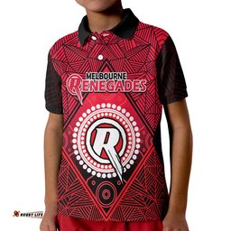Melbourne Renegades Indigenous Aboriginal Cricket Polo Shirt Amazing Aussie