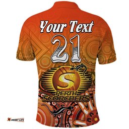 Custom Personalised Perth Scorchers Champions Polo Shirt Lizard Indigenous Aboriginal Amazing Aussie