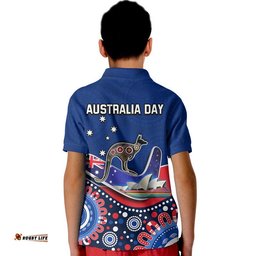 Australia Day Polo Shirt Indigenous Kangaroo And Boomerang Amazing Aussie