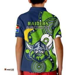 Raiders Rugby NAIDOC 2023 Polo Shirt Canberra For Our Elders Indigenous Art Amazing Aussie
