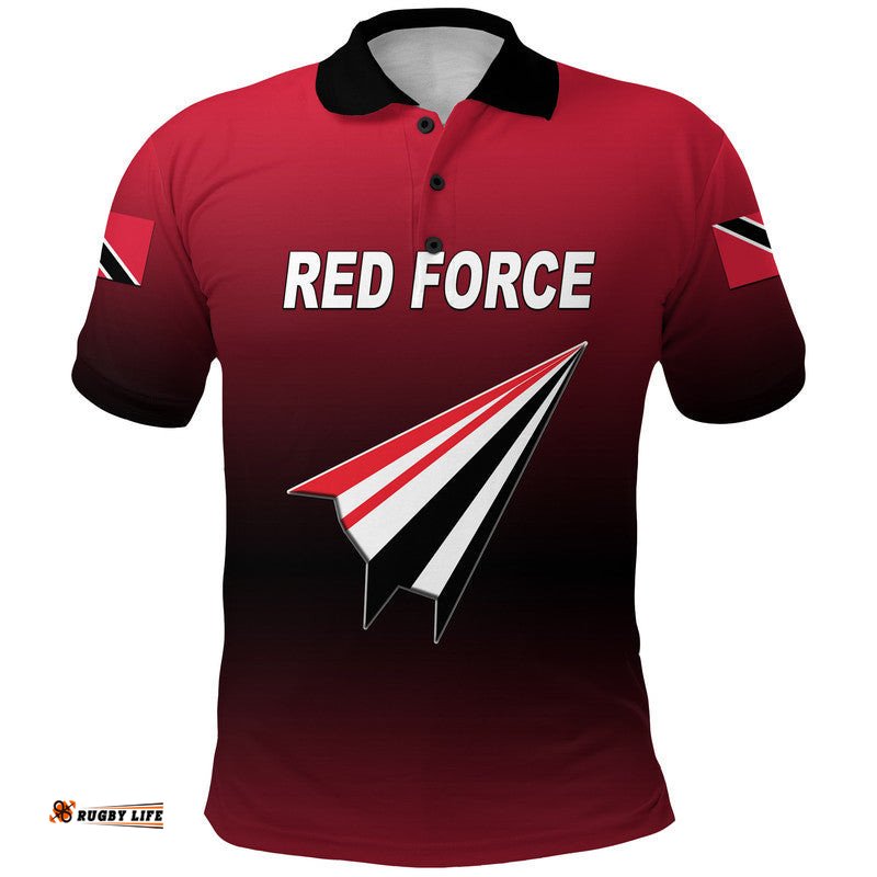 Custom Personalised Trinidad And Tobago Cricket Red Force Polo Shirt Original Style Amazing Aussie