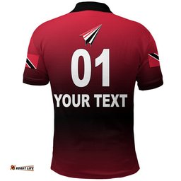 Custom Personalised Trinidad And Tobago Cricket Red Force Polo Shirt Original Style Amazing Aussie