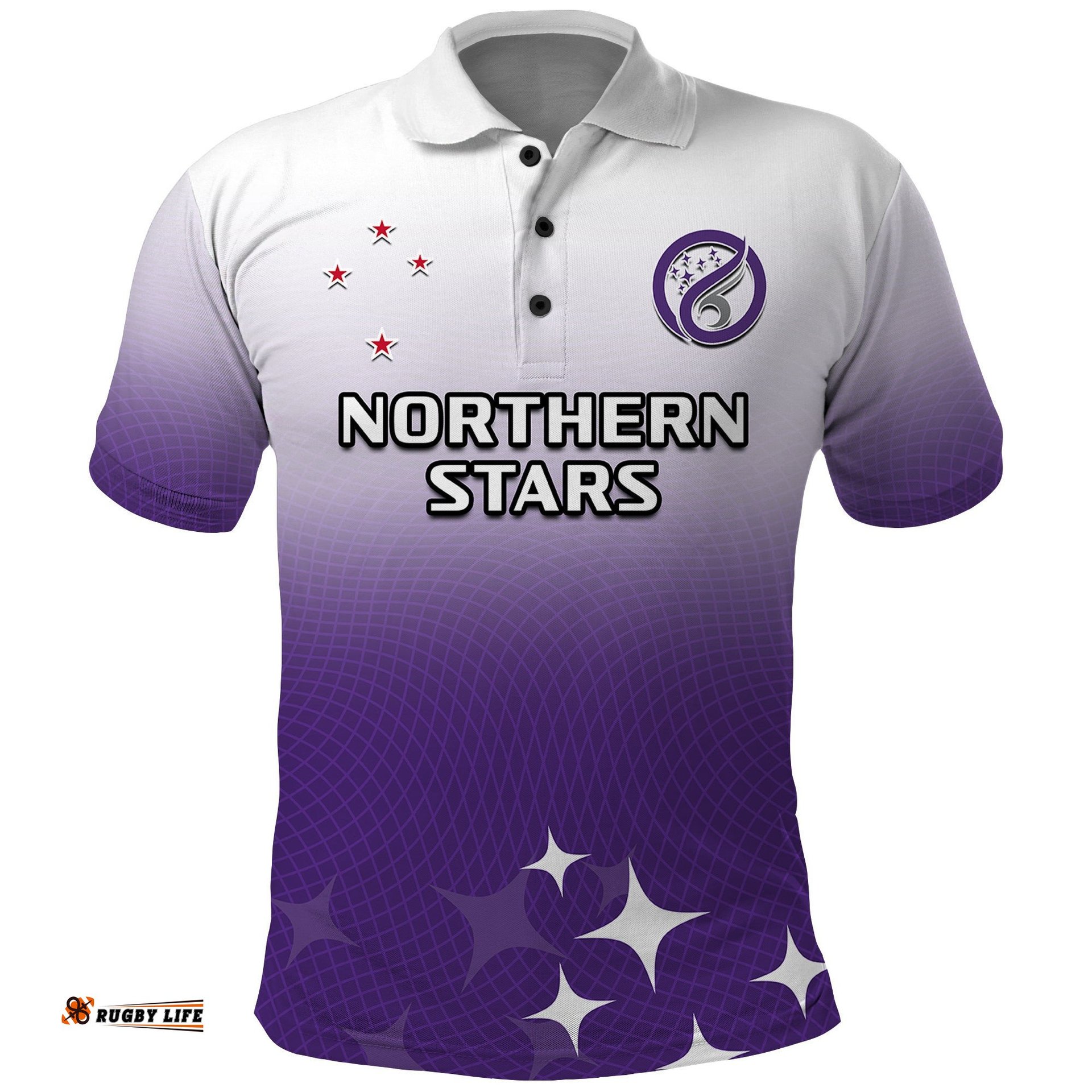 Custom Text And Number Aotearoa Northern Stars Netball Sporty Style Polo Shirt Amazing Aussie