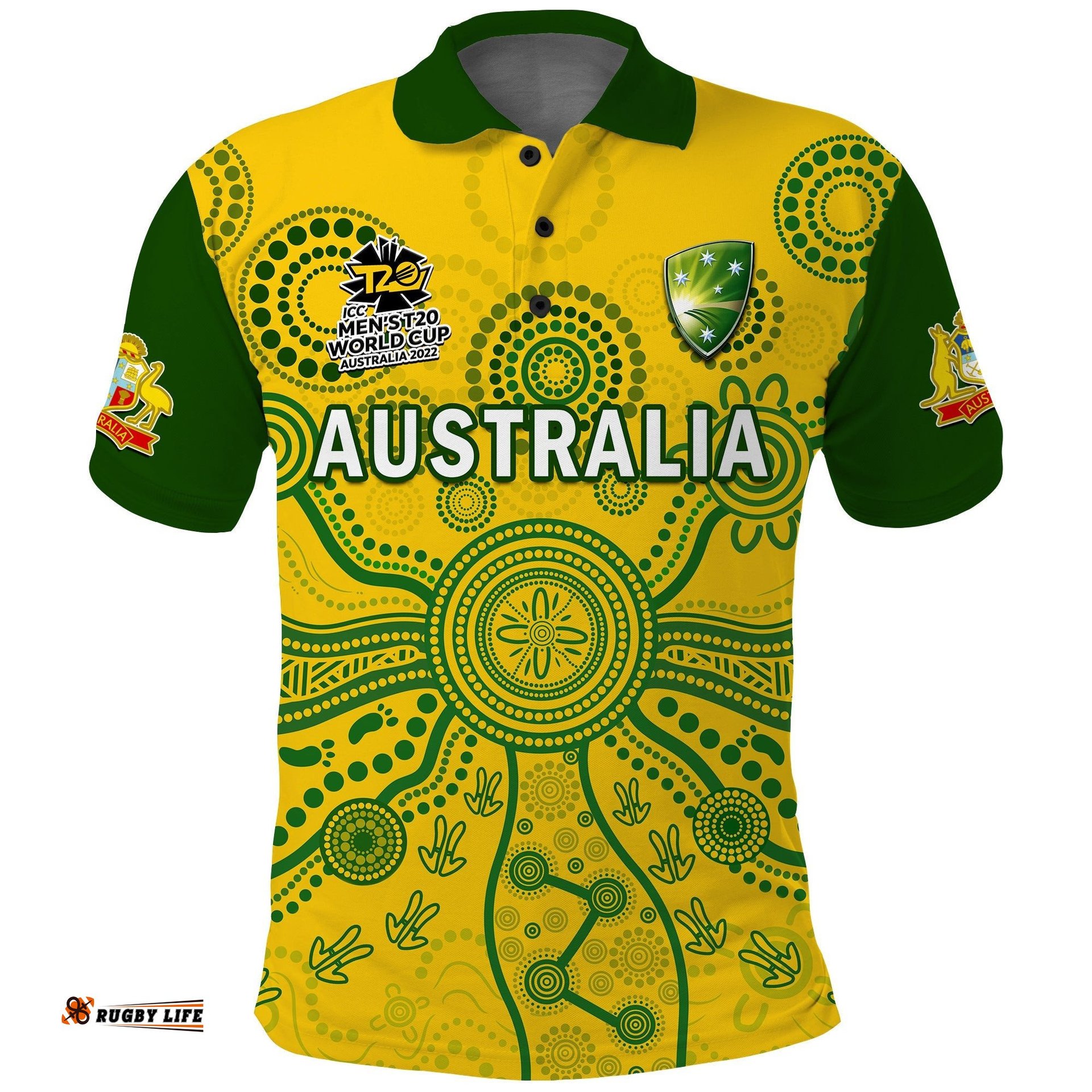 Australia Cricket Polo Shirt Aussie 2022 Mens T20 World Cup Amazing Aussie