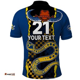 Custom Text And Number NRL Combine Cowboys and Parra Eels Polo Shirt Sporty Style