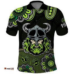 Custom Personalised NRL Canberra Raiders Rugby 1981 Aboriginal Polo Shirt Amazing Aussie