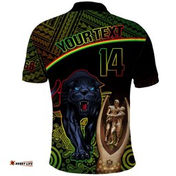 Custom Panthers Rugby Polo Shirt Go Premiers Back To Back Polynesian Indigenous Art