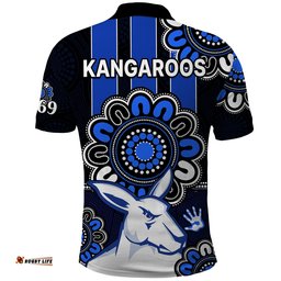 AFL North Melbourne Kangaroos 1869 Aboriginal Polo Shirt Amazing Aussie