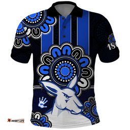 AFL North Melbourne Kangaroos 1869 Aboriginal Polo Shirt Amazing Aussie