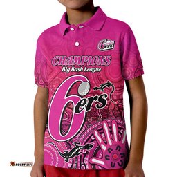 Sydney Sixers Champions Polo Shirt Lizard Indigenous Aboriginal Amazing Aussie
