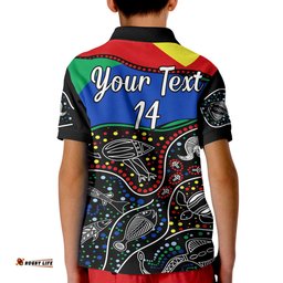 Custom Text and Number NAIDOC Week Polo Shirt National Aborigines And Torres Strait Islander Animals Aboriginal Art Amazing Aussie