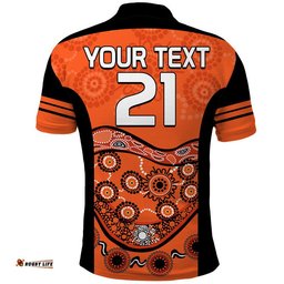 Custom Personalised Brisbane Roar Soccer Polo Shirt Aboriginal Amazing Aussie