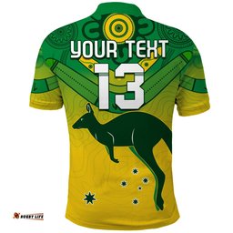 Custom Text and Number Australia Soccer Polo Shirt World Cup Socceroos We Are Champions Amazing Aussie