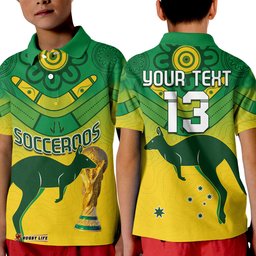 Custom Text and Number Australia Soccer Polo Shirt World Cup Socceroos We Are Champions Amazing Aussie