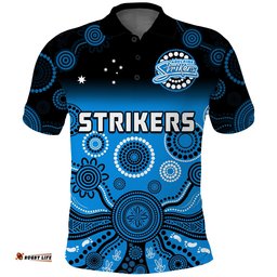 Adelaide Strikers Polo Shirt Gradient Aboriginal Dot Painting Amazing Aussie