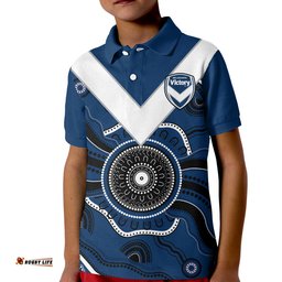 Melbourne Victory Football Polo Shirt Indigenous Style Amazing Aussie