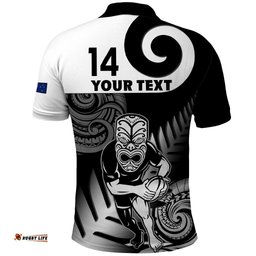 Custom New Zealand Silver Fern Rugby Polo Shirt Go Champions NZ All Black Maori Koru