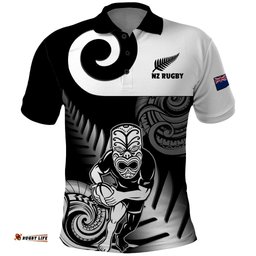 Custom New Zealand Silver Fern Rugby Polo Shirt Go Champions NZ All Black Maori Koru