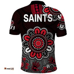 AFL St Kilda Saints 1873 Aboriginal Polo Shirt Amazing Aussie