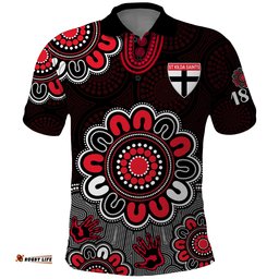 AFL St Kilda Saints 1873 Aboriginal Polo Shirt Amazing Aussie