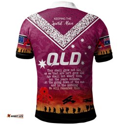 Queensland Polo Shirt - Custom Anzac Day Polo Shirt Amazing Aussie