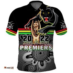 Panthers Rugby Polo Shirt Pennies Premiers 2022 Back To Back Indigenous Original Amazing Aussie