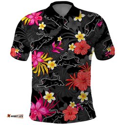 Panthers Rugby Polo Shirt Beautiful Floral Pattern Spring Summer Vibe