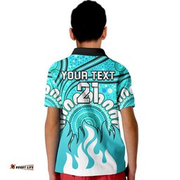 Custom Personalised Brisbane Heat Cricket Polo Shirt Aboriginal Amazing Aussie