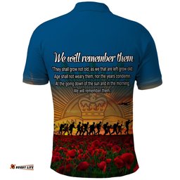 Remembrance Day Polo Shirt We will Remember Them Amazing Aussie