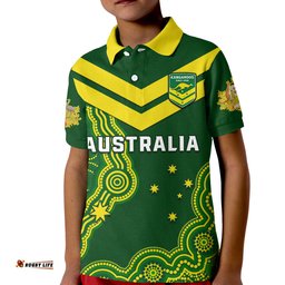 Custom Text And Number Australia Rugby Polo Shirt The Kangaroos Champions Pacific Indigenous Amazing Aussie