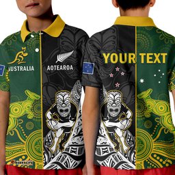 Custom Personalised Australia Rugby Mix Aotearoa Rugby Polo Shirt Wallabies All Black Special Version Amazing Aussie