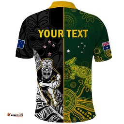 Custom Personalised Australia Rugby Mix Aotearoa Rugby Polo Shirt Wallabies All Black Special Version Amazing Aussie
