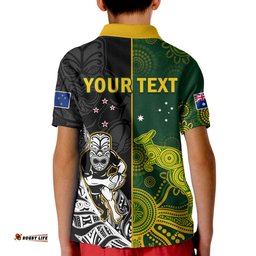 Custom Personalised Australia Rugby Mix Aotearoa Rugby Polo Shirt Wallabies All Black Special Version Amazing Aussie
