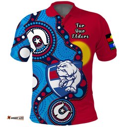 Western Bulldogs Football NAIDOC 2023 Polo Shirt Indigenous For Our Elders Amazing Aussie