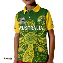 Australia Cricket Polo Shirt Aussie 2022 Mens T20 World Cup Ver.02 Amazing Aussie