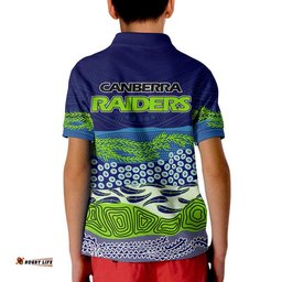 Canberra The Green Machine Raiders Boomerang Indigenous Polo Shirt Amazing Aussie