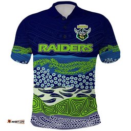 Canberra The Green Machine Raiders Boomerang Indigenous Polo Shirt Amazing Aussie