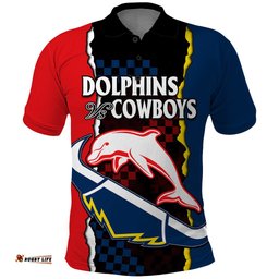 NRL Combine Dolphins and Cowboys Polo Shirt